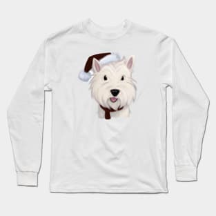 Cute West Highland White Terrier Drawing Long Sleeve T-Shirt